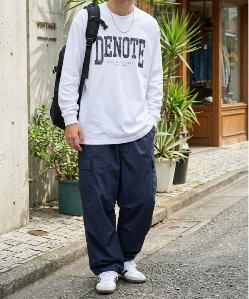 Mac-House(マックハウス)の「T-GRAPHICS ビッグロゴプリント長袖Tシャツ(Tシャツ/カットソー・メンズ・グレー/レッド/ホワイト/イエロー/ブラック・S/M/XL/L)」の2枚目の写真