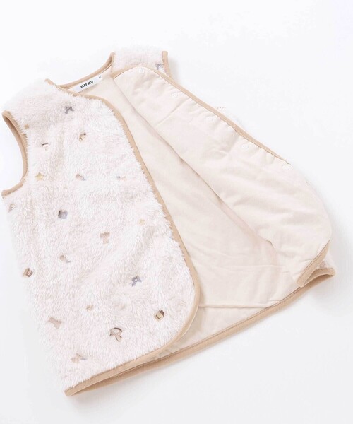 SLAP SLIP BABY(スラップスリップベビー)の「【お揃い】総柄刺しゅうもこもこボアスリーパーベビー(ベビーパジャマ/スリーパー・キッズ・ピンク/オフホワイト・FREE)」の10枚目の写真