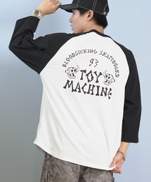 TOY MACHINE/トイマシーン 七分 長袖 Tシャツ ロンT ラグラン バックプリント ロゴ オーバーサイズ RGL 3/4 TEE MTMFFLT4