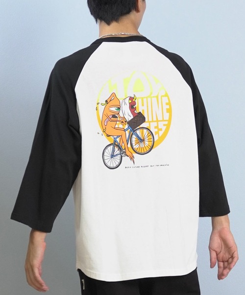 TOY　MACHINE（トイ　マシーン）の「TOY MACHINE/トイマシーン 七分 長袖 Tシャツ ロンT ラグラン バックプリント ロゴ オーバーサイズ RGL 3/4 TEE MTMFFLT4（Tシャツ/カットソー・メンズ・ホワイト系その他2/ホワイト系その他3/ホワイト系その他・XL/L/M）」の3枚目の写真