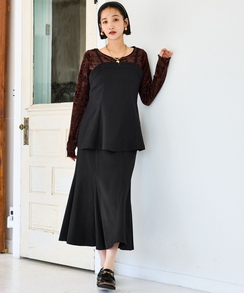 美easy】ウーリッシュマーメイドスカート/セットアップ対応・イージー