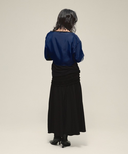 eL（エル）の「【eL】Sheer Layered TEE LS/581445（Tシャツ/カットソー・レディース・グレー系その他/ネイビー系・FREE）」の9枚目の写真