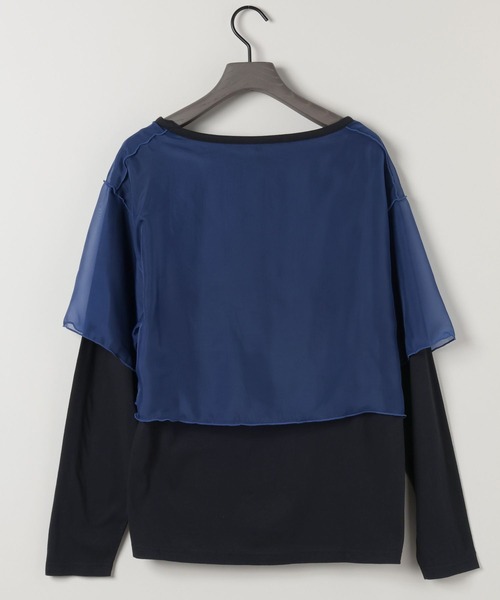 eL（エル）の「【eL】Sheer Layered TEE LS/581445（Tシャツ/カットソー・レディース・グレー系その他/ネイビー系・FREE）」の11枚目の写真