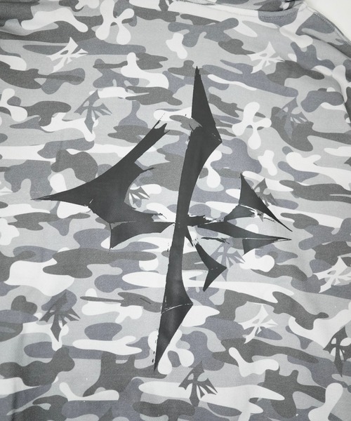 LOVE KILLER(ラブキラー)の「A'GEM/9 × .kom 『LOVE KILLER/ラブ キラー』CAMO LOGO CAT ZIP-UP HOODIE/ カモフラロゴ キャットジップアップパーカー(パーカー・メンズ・グレー・FREE)」の16枚目の写真