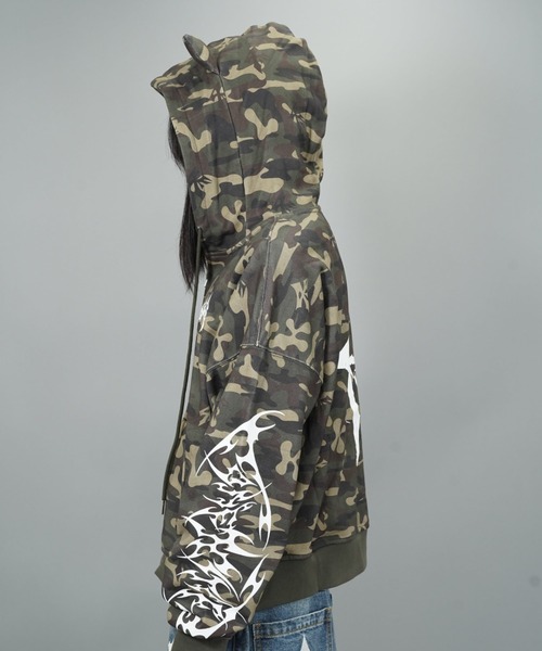 A'GEM/9 × .kom 『LOVE KILLER/ラブ キラー』CAMO LOGO CAT ZIP-UP
