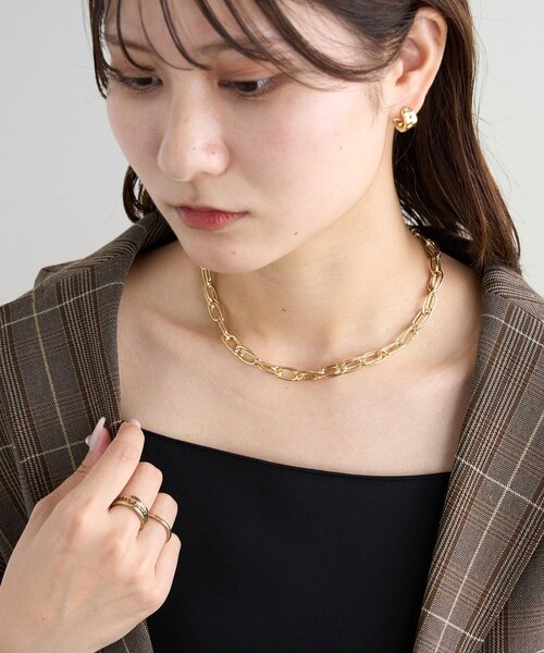 DISCOAT（ディスコート）の「【GOLDY】オーバーラップチェーンネックレス（ネックレス・レディース・シルバー/ゴールド・FREE）」の5枚目の写真