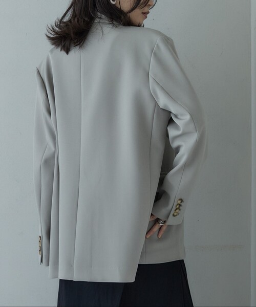 GALLEST（ギャレスト）の「ダブルクロスオーバージャケット（テーラードジャケット・レディース・ブラック/ベージュ・38/34）」の12枚目の写真