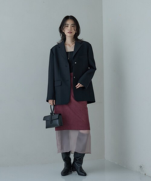 GALLEST（ギャレスト）の「ダブルクロスオーバージャケット（テーラードジャケット・レディース・ブラック/ベージュ・38/34）」の16枚目の写真