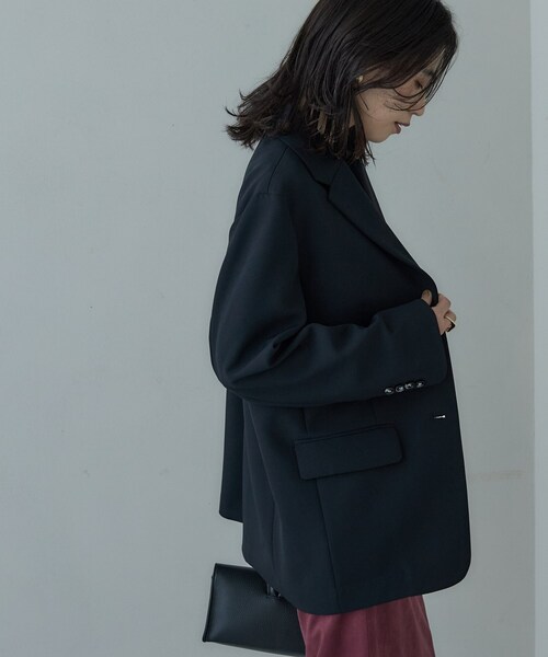 GALLEST（ギャレスト）の「ダブルクロスオーバージャケット（テーラードジャケット・レディース・ブラック/ベージュ・38/34）」の20枚目の写真