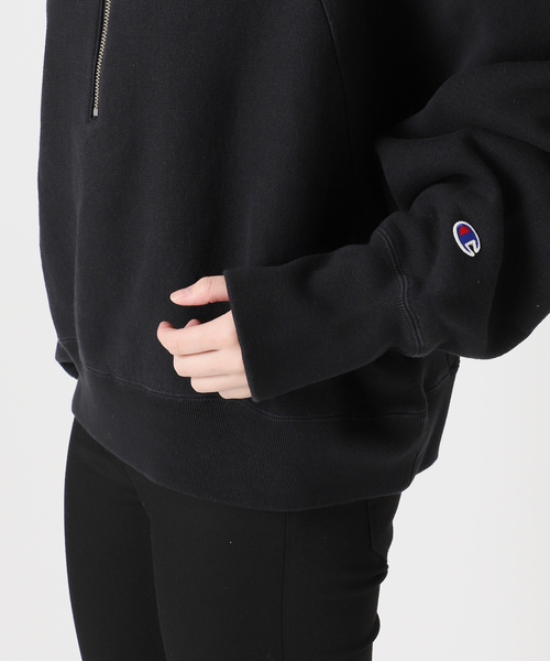 champion チャンピオン スウェット ハーフジップ M エンジ ブラック 楽天市場】チャンピオン スウェット CHAMPION ハーフジップ