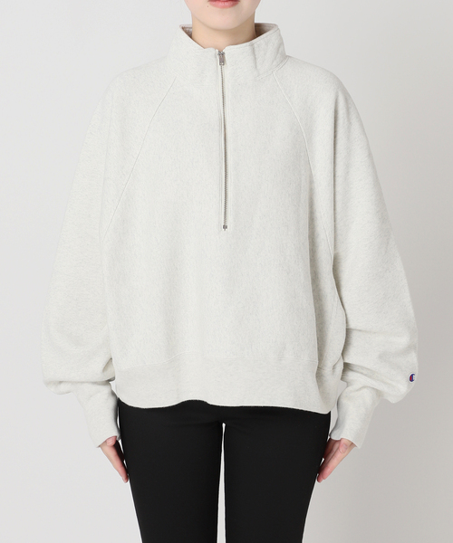 別注【CHAMPION/チャンピオン】for JS ハーフジップスウェット