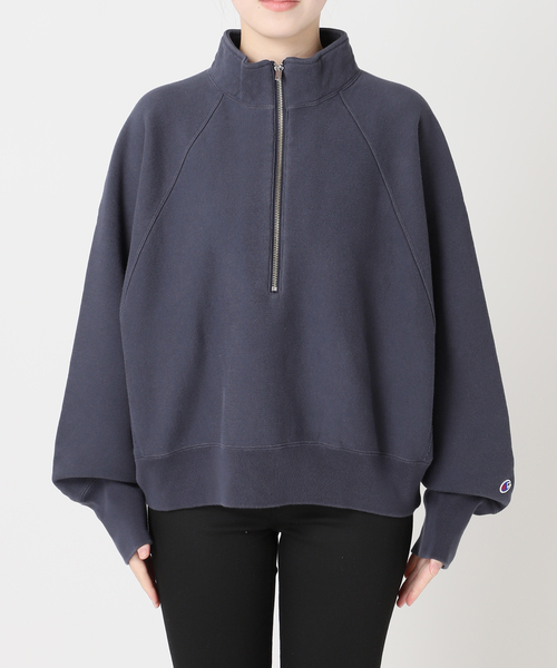 別注【CHAMPION/チャンピオン】for JS ハーフジップスウェット