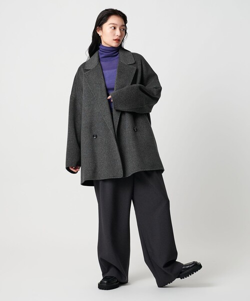 マルゥユナイテッドアローズ　リバーコート　シンプルコート　ミドル丈　かんだま マルゥユナイテッドアローズ リバーコート シンプルコート ミドル丈