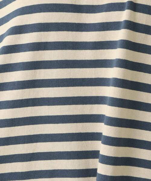 one'sterrace(ワンズテラス)の「ゆったりラグラン 7分袖ボーダープルオーバー(Tシャツ/カットソー・レディース・ブルー系その他7/ブラック系8/ブラウン系8/ネイビー系5・02)」の14枚目の写真