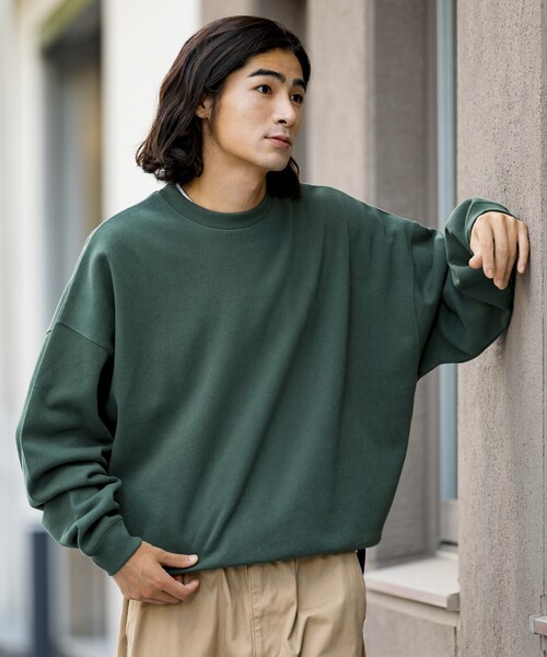 FREAK'S STORE(フリークスストア)の「限定展開 12oz Short Length ヘビーウェイト クルーネックスウェット/ショート丈(スウェット・メンズ・ブラック/ネイビー/アッシュグレー/スミクロ/グリーン/杢グレー/バーガンディー・SMALL/MEDIUM/LARGE)」の6枚目の写真
