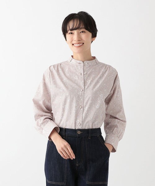 セール】ボウタイブラウス/リバティプリント（シャツ/ブラウス