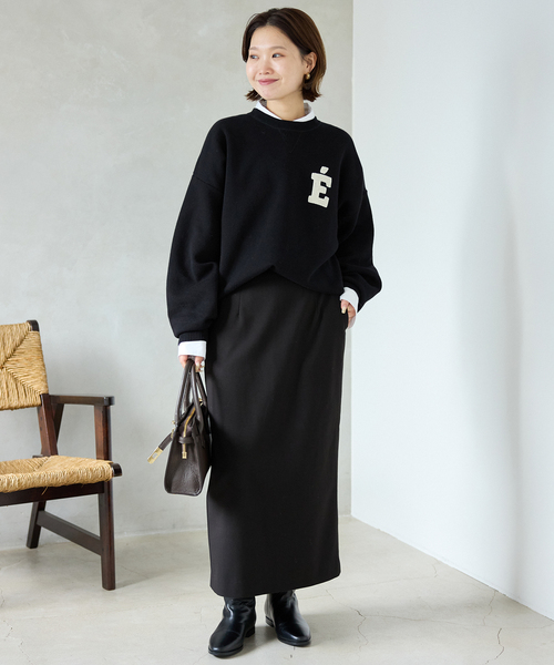 WEB限定カラー有り/追加》サガラ刺繍スウェットライクニット（ニット