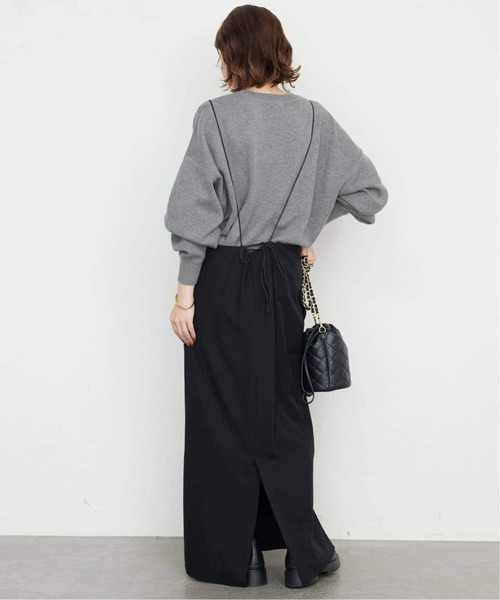 スローブイエナ　サガラ刺繍スウェットライクニット　ネイビー WEB限定カラー有り/追加3予約》サガラ刺繍スウェットライクニット