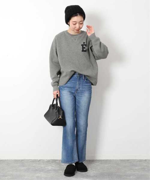 WEB限定カラー有り/追加》サガラ刺繍スウェットライクニット（ニット