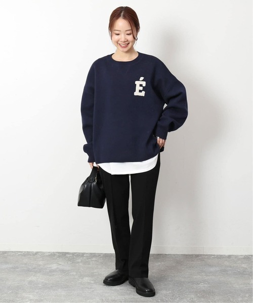 WEB限定カラー有り/追加》サガラ刺繍スウェットライクニット（ニット