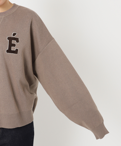 WEB限定カラー有り/追加》サガラ刺繍スウェットライクニット（ニット