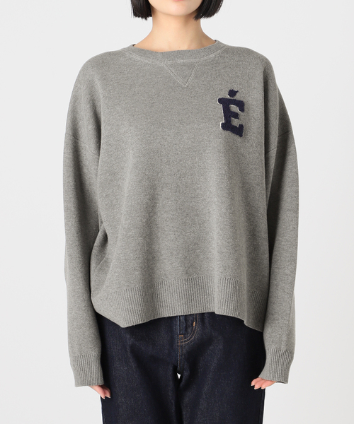 WEB限定カラー有り/追加》サガラ刺繍スウェットライクニット（ニット