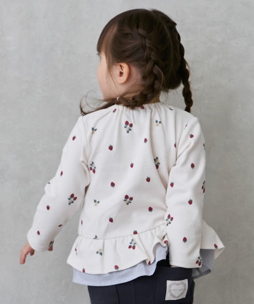 petit main(プティマイン)の「【オーガニック】ペプラム長袖Tシャツ(Tシャツ/カットソー・キッズ・ライトブルー/オフホワイト/ブルー/アイボリー/スモークピンク・110cm/100cm/120cm/90cm/130cm/80cm)」の9枚目の写真