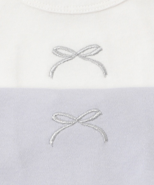 petit main(プティマイン)の「【オーガニック】ペプラム長袖Tシャツ(Tシャツ/カットソー・キッズ・ライトブルー/オフホワイト/ブルー/アイボリー/スモークピンク・110cm/100cm/120cm/90cm/130cm/80cm)」の17枚目の写真