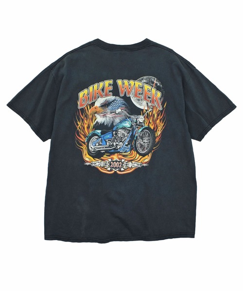 VINTAGE(ヴィンテージ)の「【USED】Y2K DELTA “BIKE WEEK 2002” バイク Tシャツ(Tシャツ/カットソー・メンズ・ブラック・X-LARGE)」の1枚目の写真