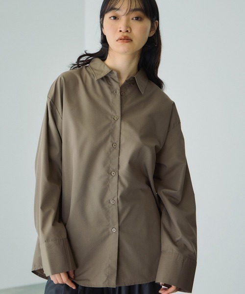 VICKY（ビッキー）の「ブロードビスチェ付きブラウス≪手洗い可能≫（シャツ/ブラウス・レディース・オフホワイト/サックスブルー/ブラウン/ダークグレー・M）」の13枚目の写真