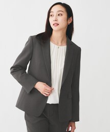 新品タグ付き♪アンタイトル 23SS リネン混 ダブルジャケット 半袖 手洗い可 新品タグ付き♪アンタイトル 23SS リネン混 ダブルジャケット