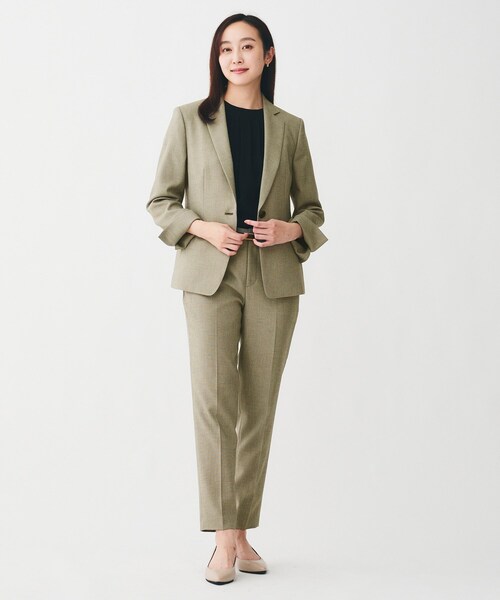 UNTITLED（アンタイトル）の「【洗える/お仕事スーツ】ドライメランジ テーラードジャケット（テーラードジャケット・レディース・チャコールグレー/ベージュ/ネイビー/チャコール/ベージュ系5・00/01/02/03/04/42/44/46/48/50）」の16枚目の写真