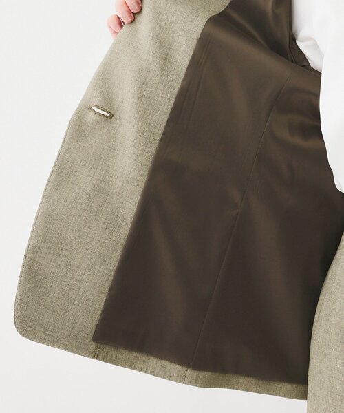 UNTITLED（アンタイトル）の「【洗える/お仕事スーツ】ドライメランジ テーラードジャケット（テーラードジャケット・レディース・チャコールグレー/ベージュ/ネイビー/チャコール/ベージュ系5・00/01/02/03/04/42/44/46/48/50）」の17枚目の写真