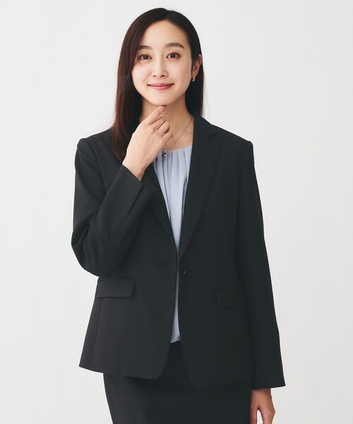 UNTITLED（アンタイトル）の「【洗える/お仕事スーツ】ドライメランジ テーラードジャケット（テーラードジャケット・レディース・チャコールグレー/ベージュ/ネイビー/チャコール/ベージュ系5・00/01/02/03/04/42/44/46/48/50）」の19枚目の写真