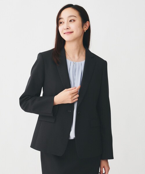 UNTITLED（アンタイトル）の「【洗える/お仕事スーツ】ドライメランジ テーラードジャケット（テーラードジャケット・レディース・チャコールグレー/ベージュ/ネイビー/チャコール/ベージュ系5・00/01/02/03/04/42/44/46/48/50）」の20枚目の写真