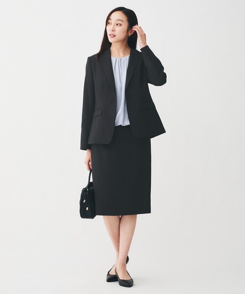 UNTITLED（アンタイトル）の「【洗える/お仕事スーツ】ドライメランジ テーラードジャケット（テーラードジャケット・レディース・チャコールグレー/ベージュ/ネイビー/チャコール/ベージュ系5・00/01/02/03/04/42/44/46/48/50）」の21枚目の写真