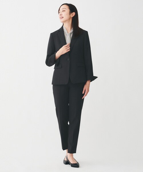 UNTITLED（アンタイトル）の「【洗える/お仕事スーツ】ドライメランジ テーラードジャケット（テーラードジャケット・レディース・チャコールグレー/ベージュ/ネイビー/チャコール/ベージュ系5・00/01/02/03/04/42/44/46/48/50）」の22枚目の写真