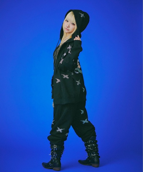 GALFY(ガルフィー)の「GALFY-ピカピカ注射器パンツ(スウェットパンツ・メンズ・カーキ/ブラック・L/XL)」の3枚目の写真