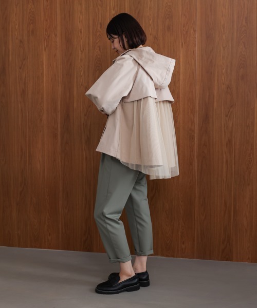 Bou Jeloud(ブージュルード)の「撥水加工バックチュールブルゾン(ブルゾン・レディース・ネイビー/ベージュ・M)」の15枚目の写真