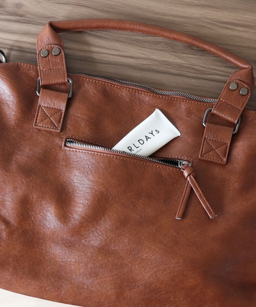 florist（フローリスト）の「【A4収納可・2WAY】アミアゲデザイントートバッグ/ショルダーバッグ/ビジネスバッグ（トートバッグ・レディース・ブラック/モカ/キャメル・FREE）」の12枚目の写真