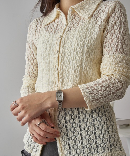 MAISON BREEZE(メゾンブリーズ)の「【MAISON BREEZE】スクエアメタルウォッチ GY093 NF FW(アナログ腕時計・レディース・シルバー/シルバー系1/ピンク系1/ピンク・FREE)」の8枚目の写真