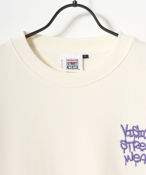 VISION STREET WEAR（ヴィジョンストリートウェア）の「VISION STREET WEAR/ヴィジョンストリートウェア オーバーサイズ 裏毛 ゴースト袖プリント クマバックプリント ロゴ ワンポイント刺繍 スウェット トレーナー/レディース メンズ（スウェット・メンズ・オフホワイト/チャコールグレー/アッシュグレー/ワイン/グレー系その他/ブラック/ホワイト系その他/グレー系その他2/ブラック系その他・LL/M/L）」の22枚目の写真