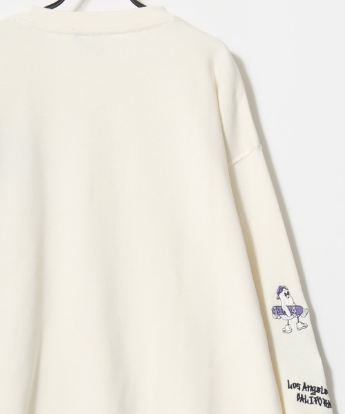 VISION STREET WEAR（ヴィジョンストリートウェア）の「VISION STREET WEAR/ヴィジョンストリートウェア オーバーサイズ 裏毛 ゴースト袖プリント クマバックプリント ロゴ ワンポイント刺繍 スウェット トレーナー/レディース メンズ（スウェット・メンズ・オフホワイト/チャコールグレー/アッシュグレー/ワイン/グレー系その他/ブラック/ホワイト系その他/グレー系その他2/ブラック系その他・LL/M/L）」の17枚目の写真