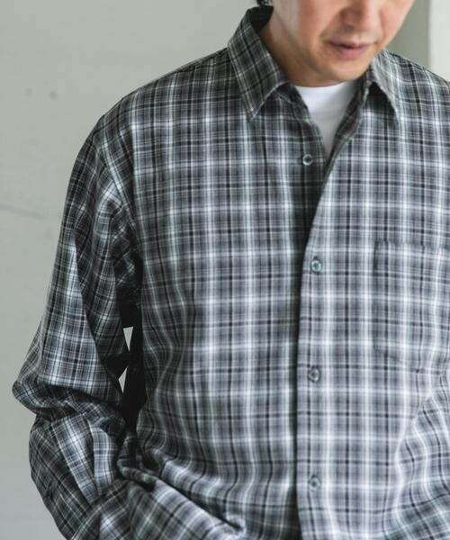 URBAN RESEARCH DOORS（アーバンリサーチドアーズ）の「オンブレチェックレギュラーカラーシャツ（シャツ/ブラウス・メンズ・ブラック系その他/ブラウン系その他・LARGE/MEDIUM）」の6枚目の写真