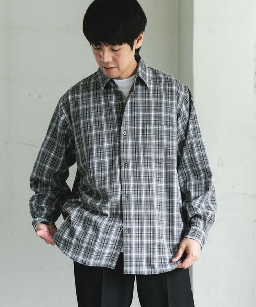URBAN RESEARCH DOORS（アーバンリサーチドアーズ）の「オンブレチェックレギュラーカラーシャツ（シャツ/ブラウス・メンズ・ブラック系その他/ブラウン系その他・LARGE/MEDIUM）」の8枚目の写真