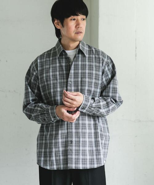 URBAN RESEARCH DOORS（アーバンリサーチドアーズ）の「オンブレチェックレギュラーカラーシャツ（シャツ/ブラウス・メンズ・ブラック系その他/ブラウン系その他・LARGE/MEDIUM）」の9枚目の写真