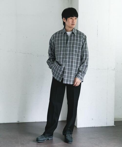 URBAN RESEARCH DOORS（アーバンリサーチドアーズ）の「オンブレチェックレギュラーカラーシャツ（シャツ/ブラウス・メンズ・ブラック系その他/ブラウン系その他・LARGE/MEDIUM）」の12枚目の写真