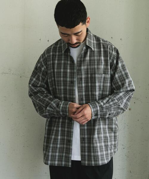 URBAN RESEARCH DOORS（アーバンリサーチドアーズ）の「オンブレチェックレギュラーカラーシャツ（シャツ/ブラウス・メンズ・ブラック系その他/ブラウン系その他・LARGE/MEDIUM）」の14枚目の写真