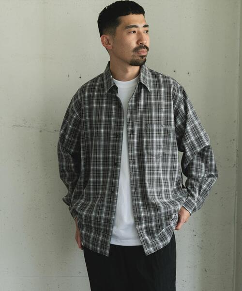 URBAN RESEARCH DOORS（アーバンリサーチドアーズ）の「オンブレチェックレギュラーカラーシャツ（シャツ/ブラウス・メンズ・ブラック系その他/ブラウン系その他・LARGE/MEDIUM）」の15枚目の写真