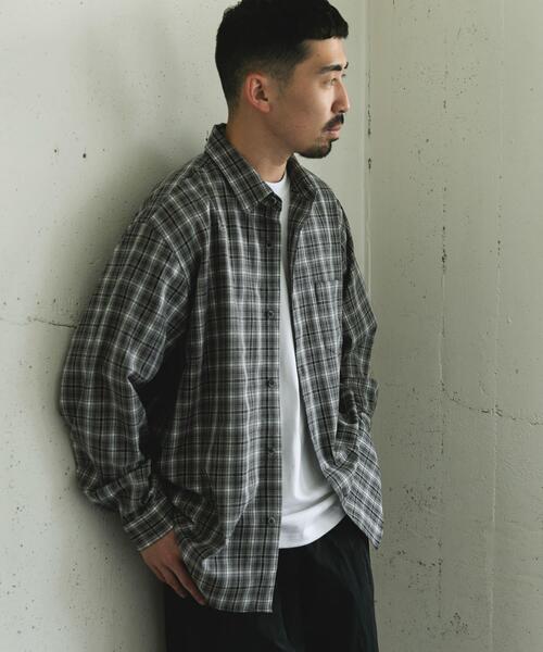 URBAN RESEARCH DOORS（アーバンリサーチドアーズ）の「オンブレチェックレギュラーカラーシャツ（シャツ/ブラウス・メンズ・ブラック系その他/ブラウン系その他・LARGE/MEDIUM）」の16枚目の写真